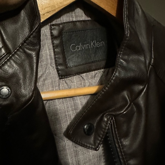 Men’s Calvin Klein Faux Leather Jacket - Picture 6 of 13